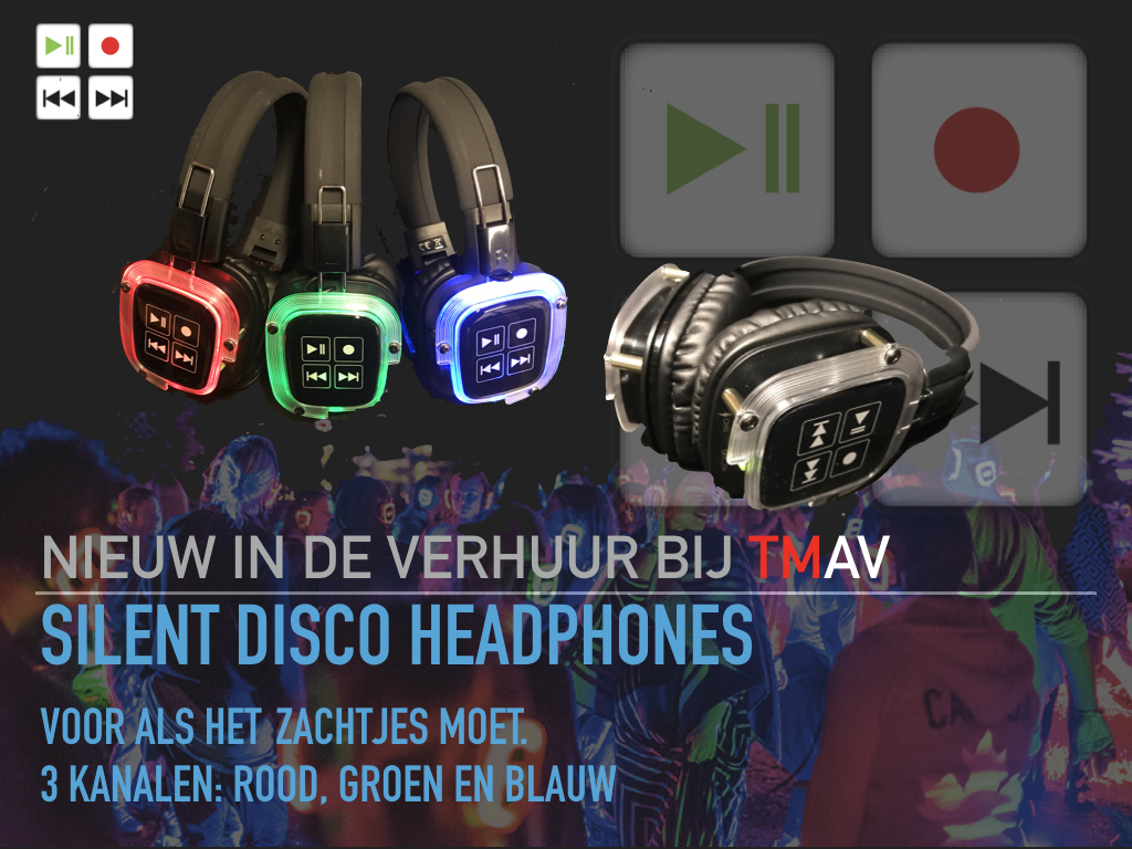 TMAV nieuw in de verhuur Silent Disco
